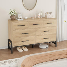 Komodos su 7 šuliniais, Holz Komodenschrank Schubladenschrank Sideboard Flur Komodos Schlafzimmer, Wohnzimmer, Flur, 132x41x81cm