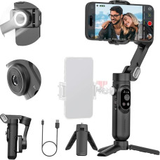 AOCHUAN Professional 3-Axis Gimbal Stabilizer for iPhone 15/14 Pro, Android with Face Tracking, 1/4