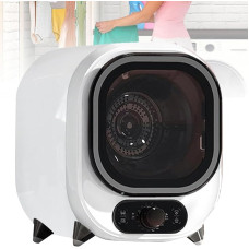 Small 450W Tabletop Condensation Washing Dryer with Stainless Steel Drum, Portable Front Loading Compact Laundry Dryer, 0.8 kg Capacity for Worktop or Wall Mounting (B)