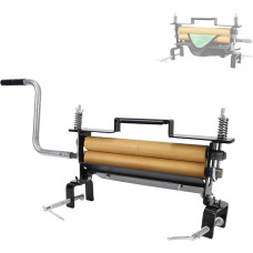 Hand Crank Laundry Press, Heavy Duty Manual Laundry Press with High Density Rubber Wheels, Portable Laundry Spinner Removes 95% of Water for Car Washing, Camping, RV Trips