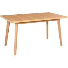 Extendable Dining Table Rectangular Dining Room Table Kitchen Table Wooden Legs in Black Artisan Modern Style Table Top for 6-10 People 80 x 140-180 cm