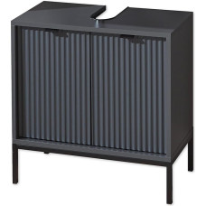 Lucera Bathroom Vanity Unit in Matt Grey - Bathroom Cabinet with Lots of Storage Space - 60 x 60 x 32 cm (W x H x D)