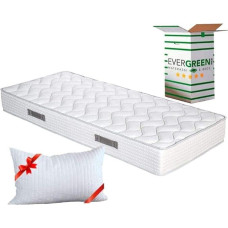 EVERGREENWEB Čiužinys 80 x 190 cm, pagamintas iš poliuretano putų vandens putų, ergonomiškas, aukštis 20 cm + 1 pagalvė iš atminties putų plaušelių, kvėpuojantis baltas užvalkalas, ortopedinis, su masažo efektu, madingas
