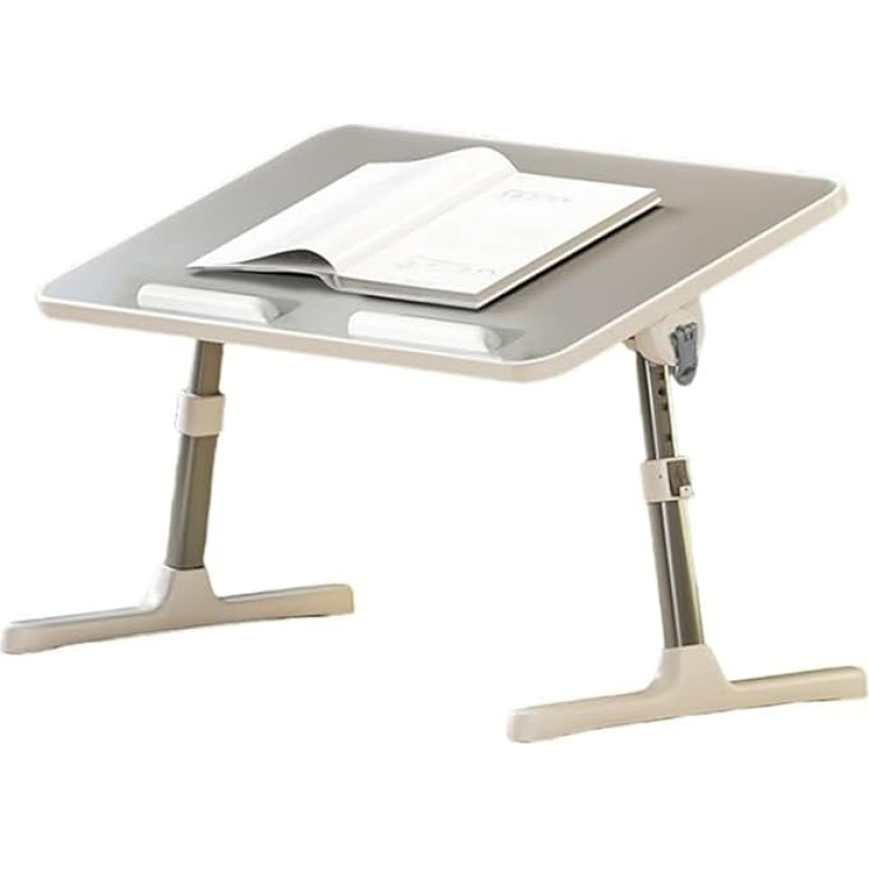 BBAVECOW Nešiojamojo kompiuterio lovos stalo keltuvas Daugiafunkcinis sulankstomas stalas Reguliuojamas aukščio kampas Sulankstomos kojos 40 kg apkrovos talpa 52 x 30 cm Planšetinio kompiuterio stovas Lovos skaitymas