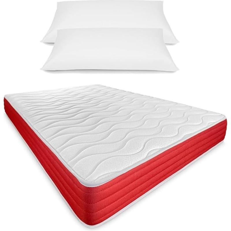 DUÉRMETE ONLINE Apverčiamasis čiužinys iš atminties putų, apsaugotas nuo dulkių erkių, antibakterinis ir hipoalerginis, 