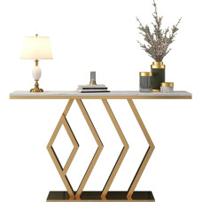 Virtuvės stalai Namų ūkio sofos stalai Geležinis prieangio stalas Įėjimo konsolės stalai su marmuriniu paviršiumi Gyvenamasis kambarys 80 × 30 × 80 cm Planšetės laikiklis