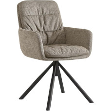 B&D home CAZAR valgomojo kėdė, poilsio kėdė, sukamoji kėdė, minkšta kėdė valgomajam, virtuvei, svetainei, biurui, pramoninis modernus retro dizainas, Cappuccino, 1 vnt., 11123-CAPU-1