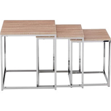 HAKU Furniture 33083 Set of 3 Tables, 36/39/42 x 29/34/39 x 29/34/39 cm