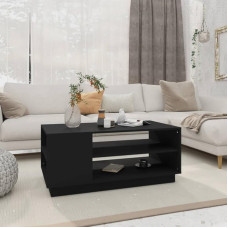 102 x 55 x 43 cm with Open Compartment, Living Room Table for Couch, Side Table, Wooden Living Room Table, Modern Small Table, Living Room, Square Coffee Table, Cout Table, Robust, Black