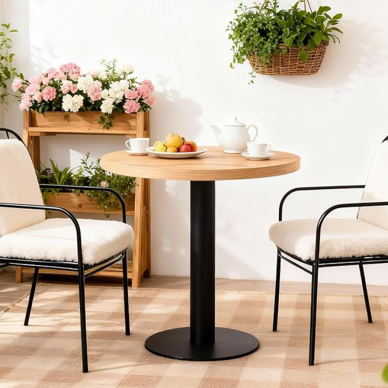 Mingone valgomojo stalas apvalus 60 cm valgomojo stalas mažas virtuvės stalas 2 žmonėms balkono stalo komplektas valgomajam virtuvė svetainė