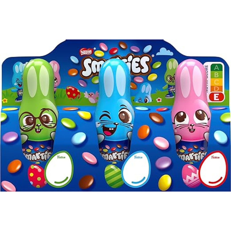 SMARTIES Mini Velykų zuikutis, maža dovana Velykoms, pripildyta 