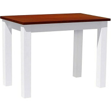 Valgomojo stalas Virtuvės stalas iš pušies masyvo, baltas, įvairių dydžių, ąžuolinis (80 x 80 cm)