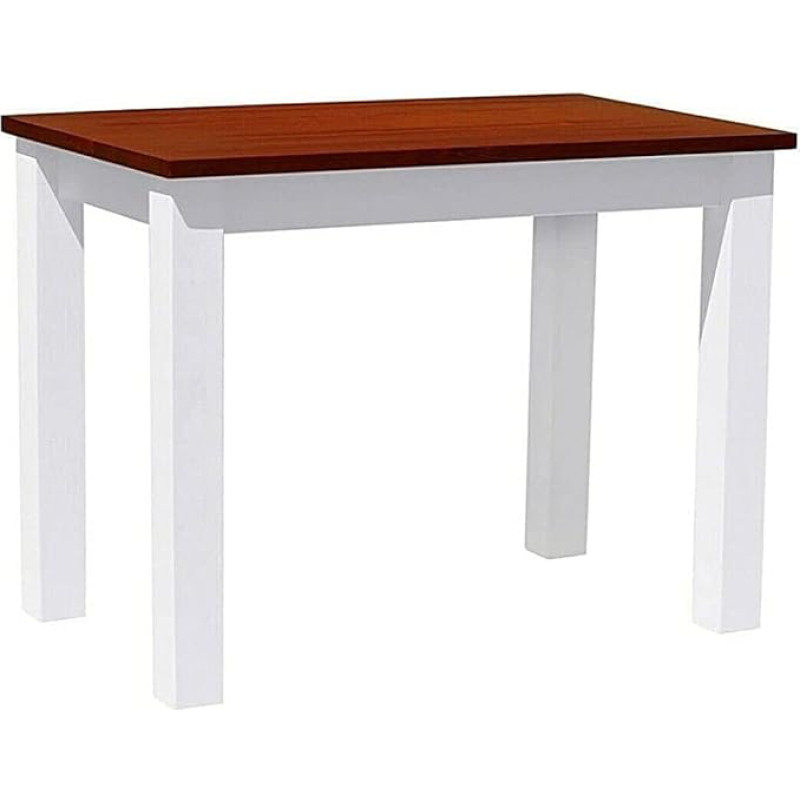 Valgomojo stalas Virtuvės stalas iš pušies masyvo, baltas, įvairių dydžių, ąžuolinis (80 x 80 cm)