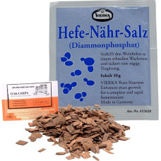 1 x Vierka Yeast Nutrient Salt 10 g + French Oak Chips - Nutrient for Wine Yeast, Wine Nutrient, Nutrient for Wine Yeast