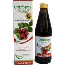 Ekologiškos spanguolių sultys - 100% - 330 ml stiklinis butelis, 330 ml