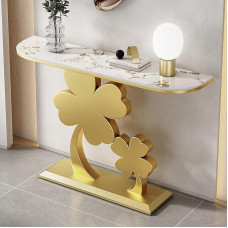 Diele Konsolentisch mit Steinplatte und Metallfuß für Wohnzimmer, Flur, Foyer