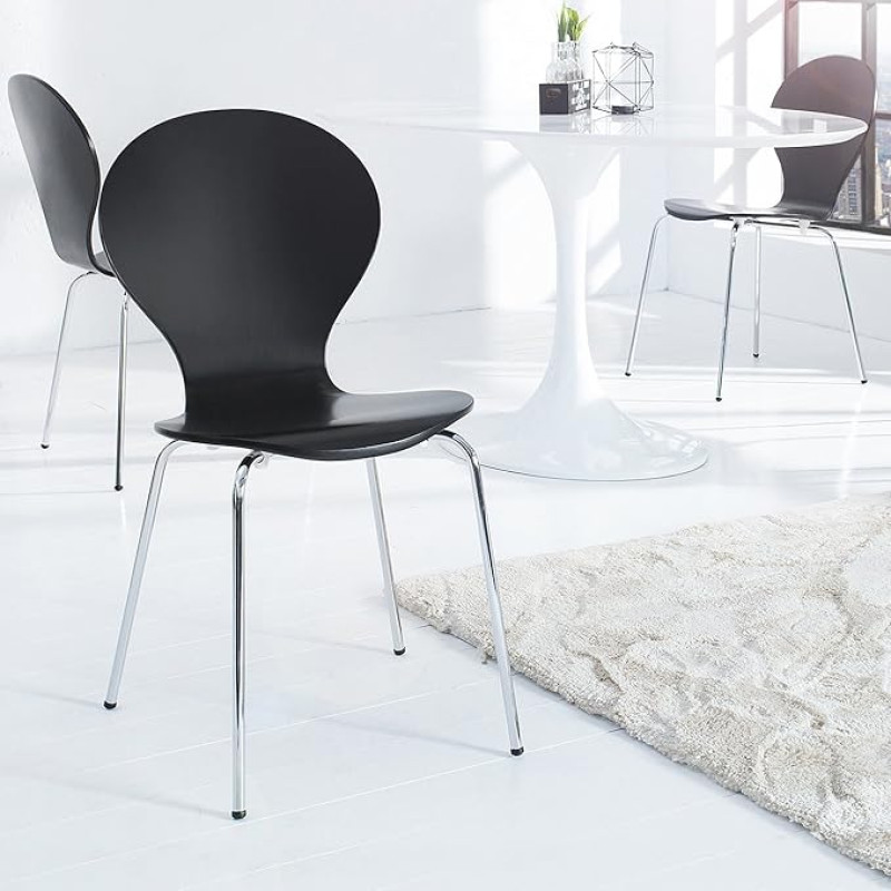 Retro Lounge dizainas Klasikinė kėdė Jacobsen Black