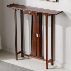 Konsolentisch Schmal aus Massivholz, Altartisch mit Schublade, Schmaler, Langer Vintage-Flurtisch für Schlafzimmer, Wohnzimmer und Kirche(140 * 20 * 100cm/55 * 8 * 39in)