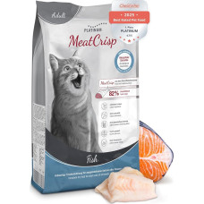 PLATINUM - Kačių maistas MeatCrisp Adult Fish from the Fresh Meat Dryer - 1,5 kg sausas kačių maistas su 82 % šviežios mėsos - sausas ėdalas katėms - traškus kąsnis ir lengvai virškinamas