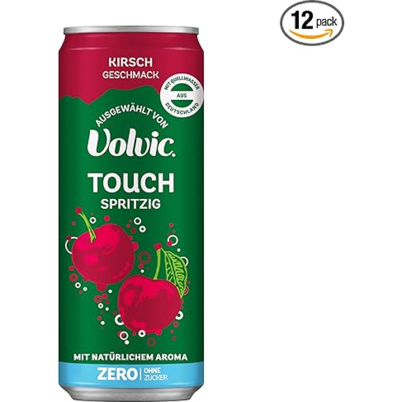 Volvic Touch Spicy Zero Selected by Volvic - vyšnių skonio - be kalorijų - 12 x 0,33 l