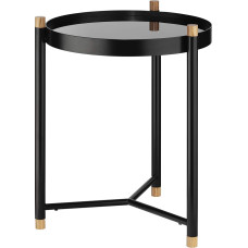 kela Oak Coffee Table, Metal, Black, 40 x 40 x 52.5 cm