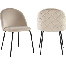 Vente-unique - 2 stalviršiai, Melbourne, veliūras ir metalas, matinė juoda, smėlio spalvos