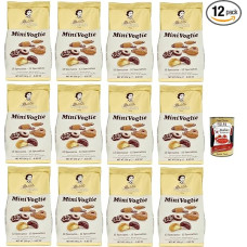 Matilde Vicenzi - Biscotti Mini Frogie, pyragaičių pasirinkimas, trumpi sausainiai su šokoladu, kremu arba uogiene, sviesto arba kakavos pyragaičiai, 12 x 250 g + itališki gardėsiai Polpa 400 g