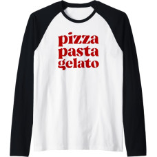 Pizza Pasta Gelato Pizza Pasta Ice Cream Dolce Bella Vita Italia Raglan, juoda, S