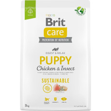BRIT Care Dog Sustainable Puppy Chicken & Insect - sausas maistas šunims - 3 kg