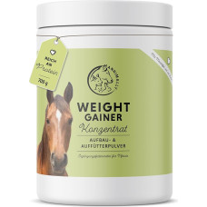 Annimally Weight Gainer Powder Horse - statybiniai maisto milteliai su sojų baltymais, kanapių aliejumi, ožragėmis, liucerna ir pipirmėtėmis - statybinis maistas svoriui ir raumenims auginti bei apetitui skatinti