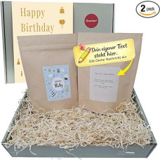 Dovanų dėžutėje esanti personalizuota arbatos dovana su savo tekstu - individualiai rašoma etiketė - dovanų idėja gimtadienio proga vyrams ir moterims