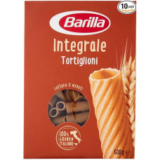 Barilla Tortiglioni Integrali Full Grain Italian Pasta, 500 g, Pack of 10