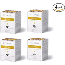 Althaus Tea Set, Rooibos Vanilla Toffee, Red Fruit Flash, Darjeeling Summer Leaves, 4 x 15 Pyramid Bags Premium Tea, Loose Tea in Pyramid Shape (Rooibos Vanilla Toffee - 4 x 15 Pyramid Bags)