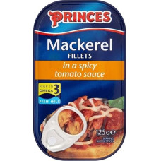 Princes skumbrės filė aštriame pomidorų padaže (125g) - 6 vnt. pakuotėje