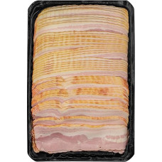 Food-United Breakfast Pack 1 kg Bacon Strips of Cooked Pork Belly Bacon for BLT Sandwich Breakfast Fried Egg Scrambled Eggs Burger Toppings Tapas