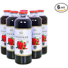SHAHNAR 6 x 1 l granatų sultys, 100 % tiesioginės sultys iš granatų sėklų, natūraliai drumstos, šalto spaudimo, nefiltruotos, be pridėtinio cukraus, aukščiausios kokybės iš Azerbaidžano