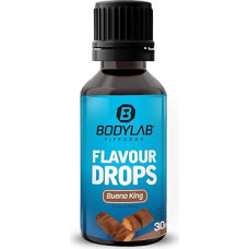 Bodylab24 Aromato lašeliai 30 ml Bueno King, bekaloriai, be cukraus ir riebalų aromato lašeliai, aromato lašeliai maistui saldinti, kavos sirupas, aromato lašeliai be dirbtinių dažiklių