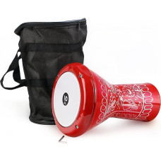 VD Vatan Children's Darbuka Drum - Oriental Percussion Made of Cast Aluminium, 30 cm, Black Hand Engraved, Includes Carry Bag & Tuning Key - Rhythm Toy for Children, 2029-K