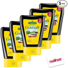 Grafschafter Gold Juice Vegan 100% Sugar Beet 500 g | Savoury Sweet Spread, Pure from Nature, Rheinischer Zuckerbeet Syrup, Syrup + Zama4Zingo Card (Pack of 5, Gold Juice)