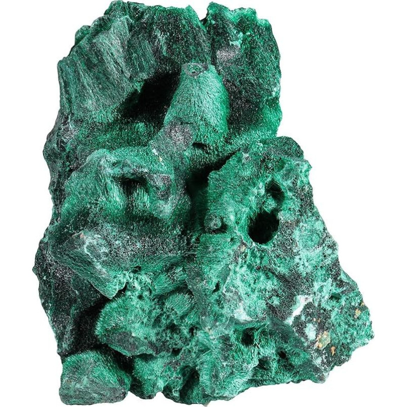 mookaitedecor Natūralus malachito akmuo Neapdorotas akmuo, skirtas gydomajam akmeniui meditacijai, dekoratyvinis brangakmenis Druzy Green Minerals Stones Real Crystal for Feng Shui Decor, 301 g - 400 g