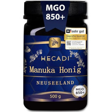 Manuka Honey 850+ MGO Hecadi I Original Honey from New Zealand I with Certified and Guaranteed Content of MGO I 500 g