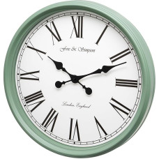 Grand Central Station Extra Large 50 cm / 20-Inch Wall Clock in Cream (Green)