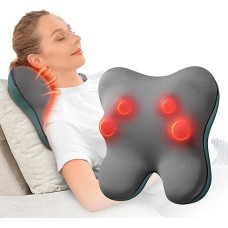 Bob and Brad EZBack Massager Back Massager with Heat, Shiatsu 3D Kneading Neck Massager, Muscle Pain Relief, Wired Massage Cushion for Neck, Back, Legs, Gifts for Men and Women