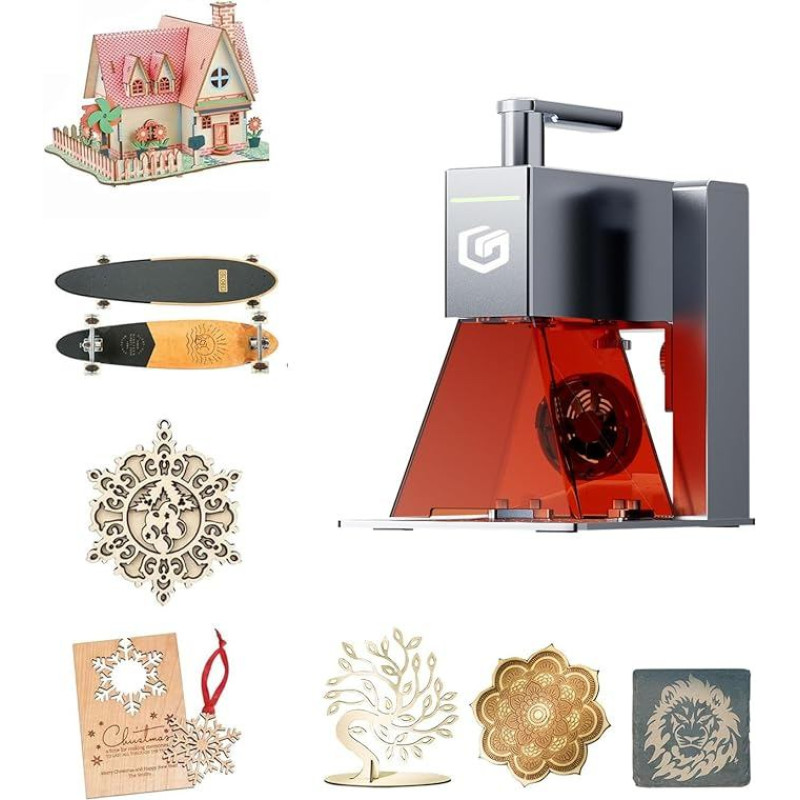 Ilgesnis nano nešiojamas lazerinis graveris 5000 mm/s greičiu 0,05 mm tikslumu, skirtas medžio akrilo odai, audiniui, metalui, keramikai, 