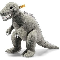 Steiff Thaisen T-Rex 067136 Pliušinis žaislas vaikams, berniukams ir mergaitėms, draugams, pliušinis žaislas, 45 cm, šviesiai pilkas