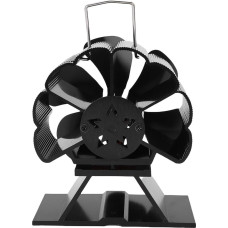 FTVOGUE Wood Stove Fan Heat Powered Aluminum Alloy Thermal Fan with Overheating Protection for Pellet Gas Stove Fireplace