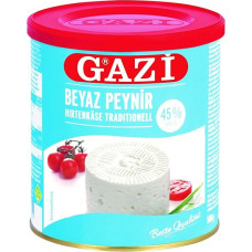 Gazi Shepherd's Cheese Traditional Type - 1 x 500 g - Karvės sūris Beyaz Peynir Karvės sūris sūryme Metalinė skarda 45% riebumo 100% karvės pienas Švelnus mikrobinis laboratorinis Vegetariškas Be glitimo Halal
