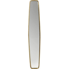 Kare Designer Mirror Clip Gold, Mirror with Frame, Wall Mirror, Full Body Mirror for Hallway, Living Room, Bedroom, Oval Rectangle, Decorative Mirror, Easy Wall Mounting, 177 x 32 x 5 cm (H x W x D)