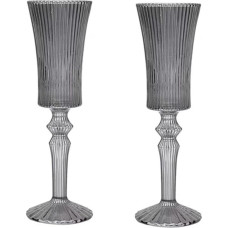 2 vertikalių šampano taurių rinkinys banketui, vestuvių vakarėliui, restoranui 5oz (pilka)