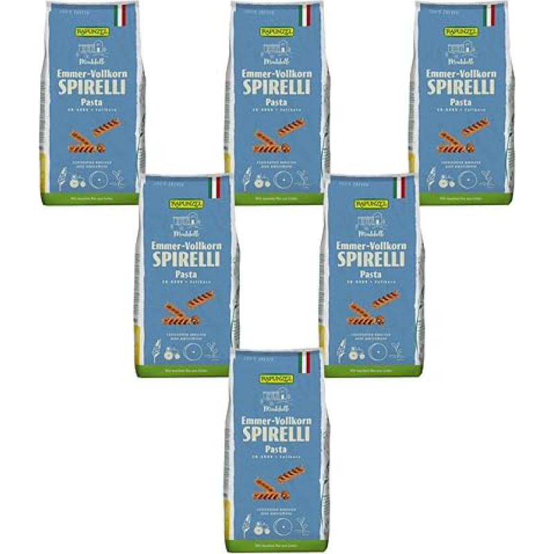 Rapunzel Organic Emmer-Spirelli Whole Grain (6 x 500 g)